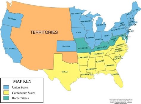 Confederate States Map 1861