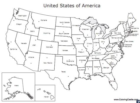 Just for Fun: U.S. Map Printable Coloring Pages | GISetc