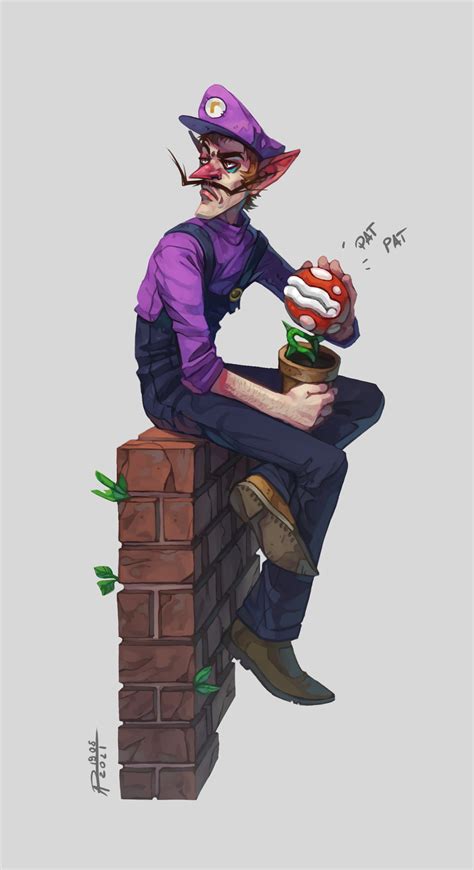 ArtStation - FanArt: Waluigi (Super Mario, Nintendo)