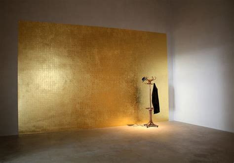 Gold Wall | Gold painted walls, Gold walls, Gold living room walls