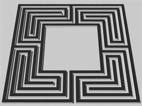 Labyrinth Designs Easy | Simple Square Labyrinth | Maze design ...