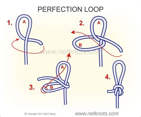 Perfection Loop - How to tie a Perfection Loop | Loop knot, Knots ...