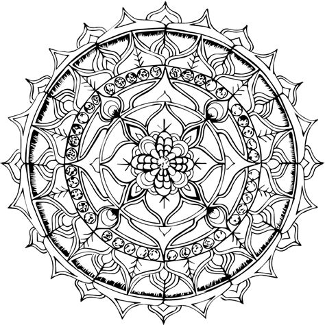 Serenity Garden Coloring Page - Monday Mandala