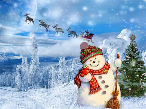 Snowman Screen Wallpaper - WallpaperSafari