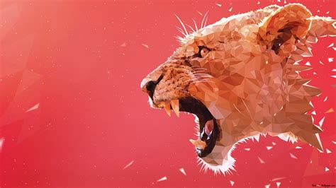 Lion Roaring 4K wallpaper download