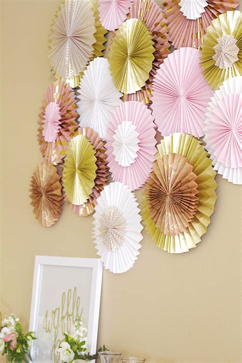 Dash of Grace | Paper fan decorations, Paper rosettes, Paper fans