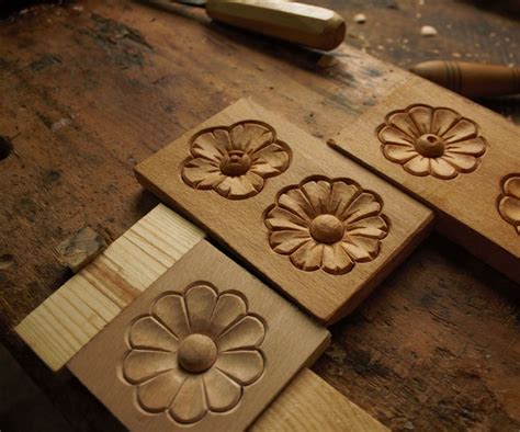 Dremel Wood Carving Projects Simple Wood Carving Flower Rosette Wood ...