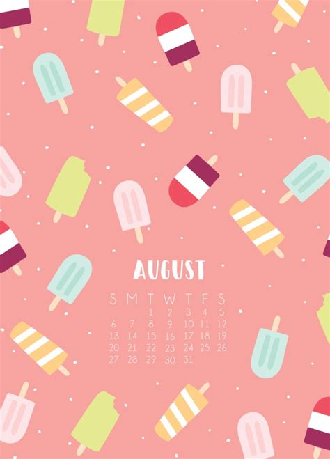 August Wallpaper Calendar & Quote – Short Stop Designs