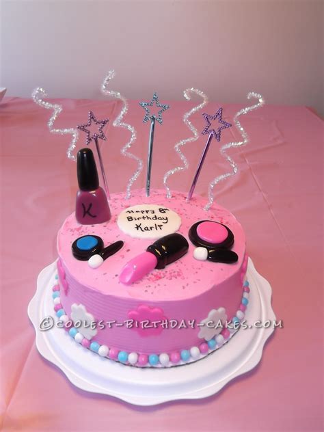 Sweet Makeup Cake For An 8 Year Old Girl