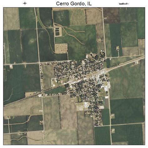 Aerial Photography Map of Cerro Gordo, IL Illinois