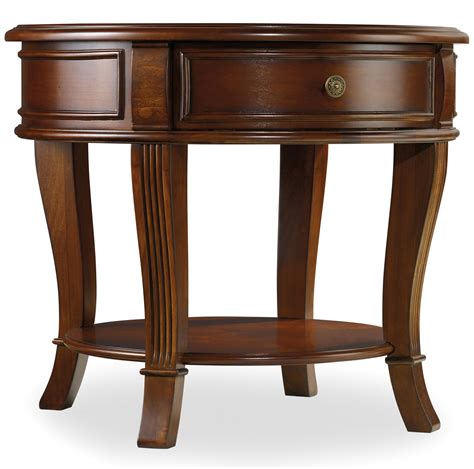 Hooker Furniture Brookhaven Round End Table with One Drawer | Belfort ...