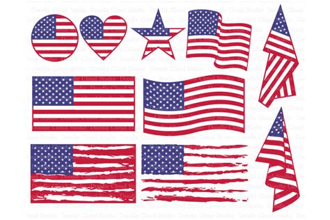 American flag SVG, Distressed USA Flag SVG. By Doodle Cloud Studio ...