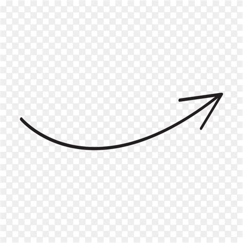 Doodle arrow thin line isolated on transparent PNG - Similar PNG