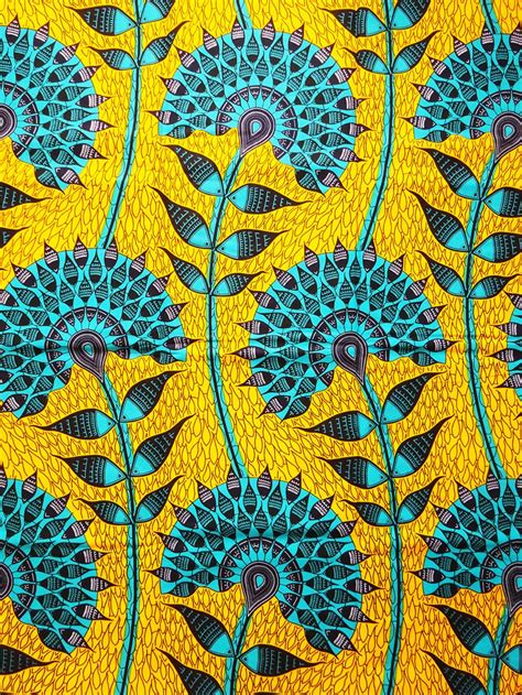 Green And Yellow Ankara Fabric; African Clothing; African Fabric ...