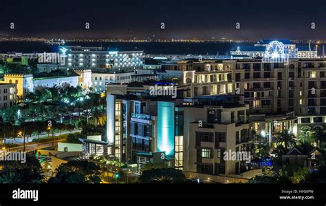 Aerial view of the city of Cape Town at night Stock Photo - Alamy