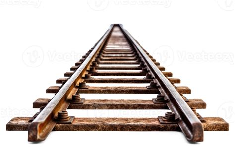 Railroad track isolated on transparent background. railway track ...