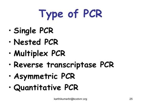 PCR types and applications