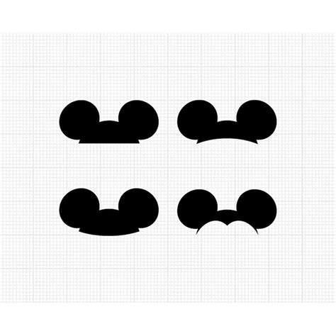 Mickey Mouse Ears Head, Svg and Png Formats, Cut, Cricut, Si | Inspire ...