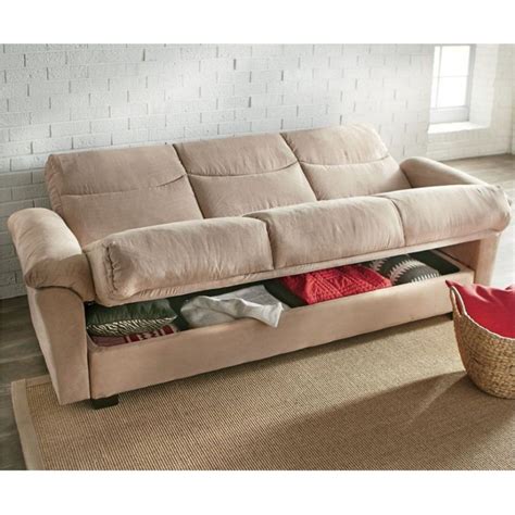 Roundhill Furniture Urban Fabric Convertible Storage Sofa | Hayneedle ...