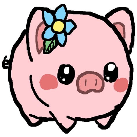 Pixilart - Cute Kawaii Derpy Pig! by Beeepbeep