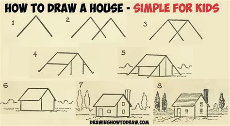 how to draw a house easy 3d - Shani Enos