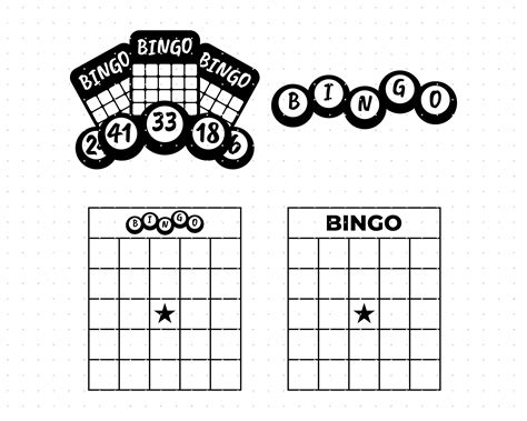 Bingo Svg Blank Bingo Card Clipart Bingo Balls Png Empty - Etsy Canada