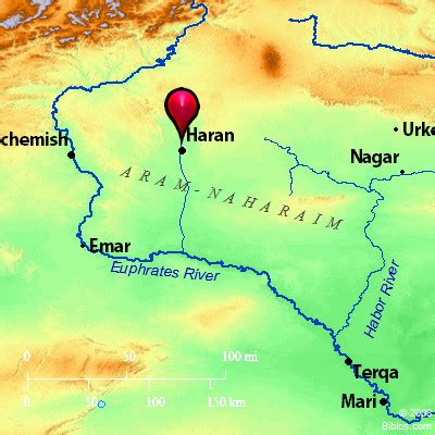 Biblical Map Of Haran And Canaan