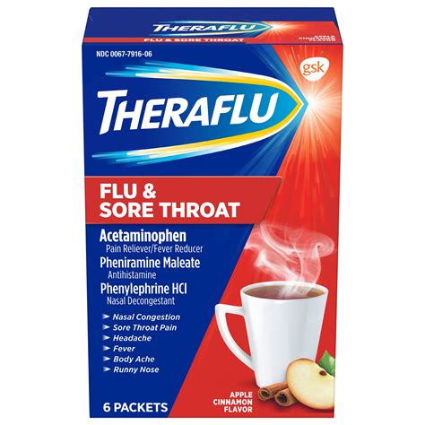 Theraflu Cold and Flu Medicine for Multisymptom Flu and Sore Throat ...