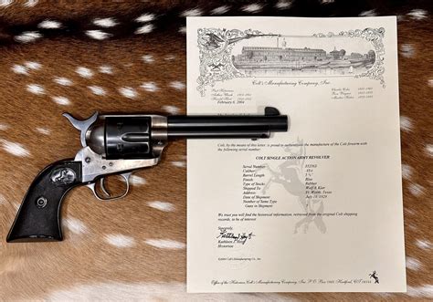 Lettered 1st Generation Colt Single Action Army .45 Colt Revolver