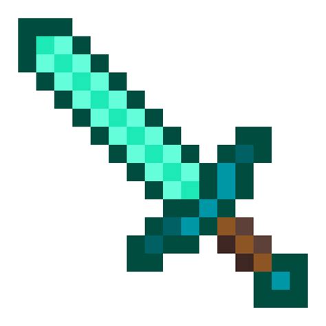 Pixilart - Minecraft Diamond Sword by SkyGuy8675