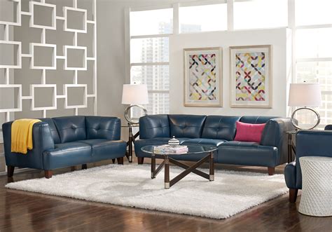 20+ Blue Leather Sofa Living Room Ideas - DECOOMO