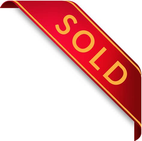 Sold Tag Cliparts - Sold Banner Png Transparent Png - Full Size Clipart ...