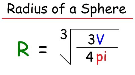 How To Calculate The Radius of a Sphere Given The Volume - YouTube