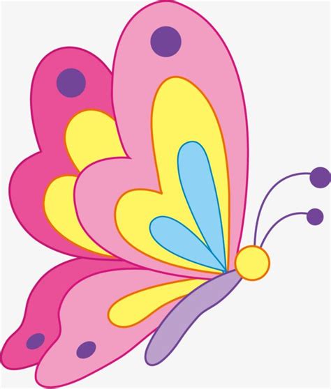 Cartoon Butterfly Clipart Transparent Background, Vector Cartoon ...