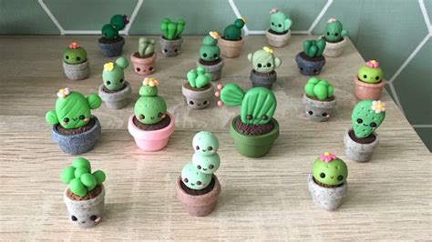 Cute Polymer Clay Cactus Planters