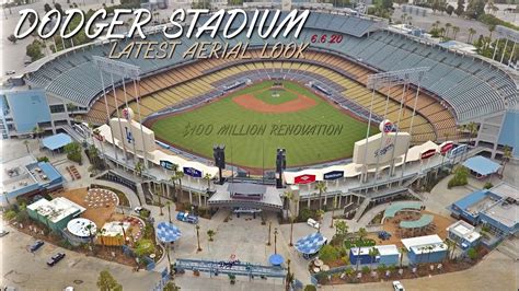 Dodger Stadium Renovation 6.6.20 Construction Aerial Tour - YouTube