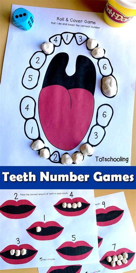 Teeth Number Games for Preschool | Totschooling - Toddler, Preschool ...