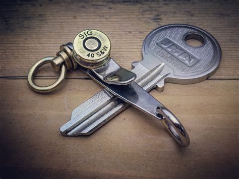 TOP / Suspension Clip Key ring, Pocket EDC / One-off Custom / Cal.40 S&W