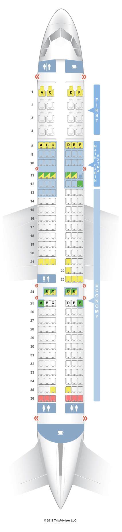 SeatGuru Seat Map American Airlines Airbus A321 (32B) V2 | Seatguru ...