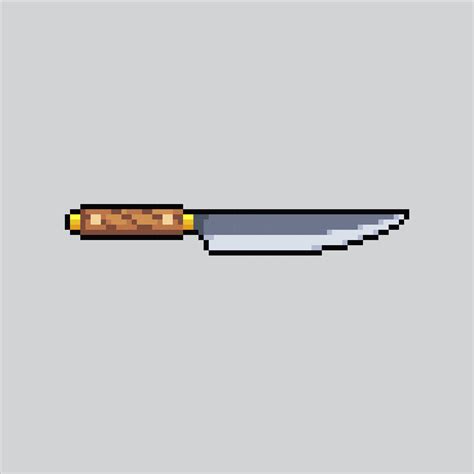 píxel Arte ilustración cuchillo. pixelado cuchillo herramientas ...