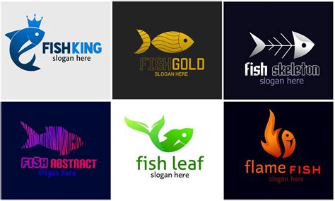 Illustration vector graphic of set logo fish design 4406001 Vector Art ...