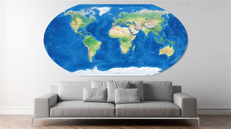 World map Winkel-Tripel projection - Winkel-Tripel world map