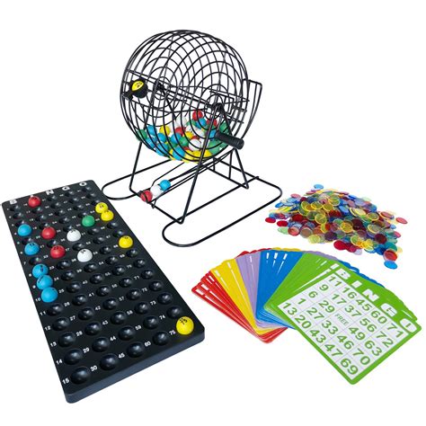 Yuanhe Complete Jumbo Bingo Game Set-11 Inch Tall Metal Cage with ...