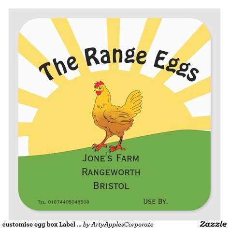 customise egg box Label free range | Zazzle.co.uk | Egg box, Free ...