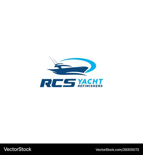 Modern boat logo design idea Royalty Free Vector Image