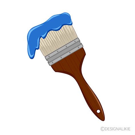 Blue Paintbrush Clip Art Free PNG Image｜Illustoon