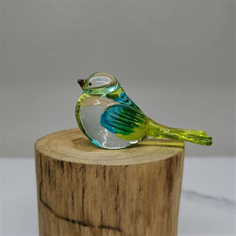 Glass Bird Figurine, Blown Glass Bird, Birthday Gift, Tiny Glass Birds ...