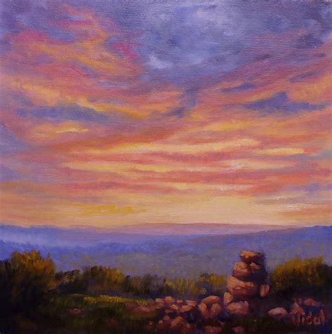 Sunset sky oil on canvas - Art Lovers Australia