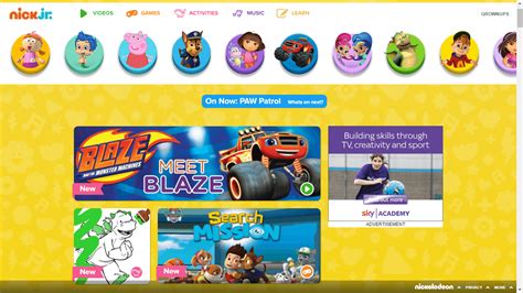 NickALive!: Nick Jr. UK Launches New Look Official Website