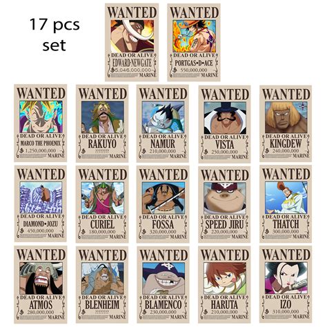 One Piece Whitebeard Pirates Wanted Poster - Yonko Emperor Edward ...